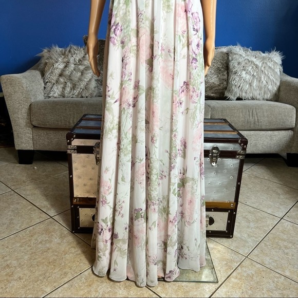 Jenny Yoo Blush Gardens Formal Bridesmaid Prom Dress - Picture 4 of 11